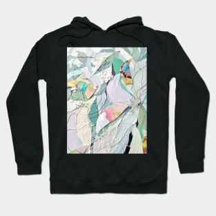 Textured Leaves with Pink Highlights Hoodie